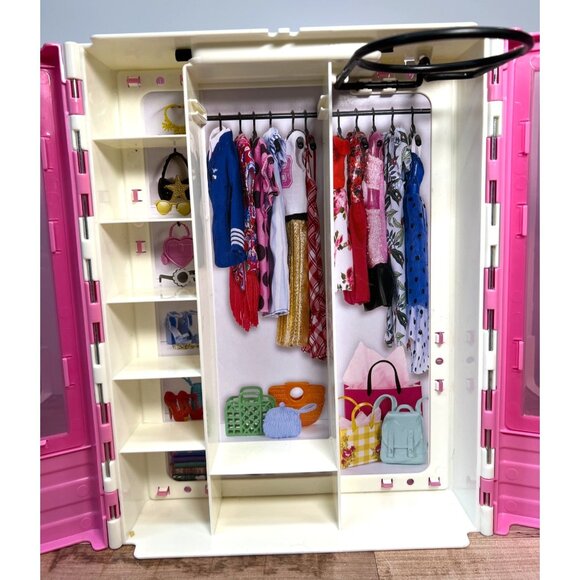 Barbie Doll Pink Portable Wardrobe Case - Picture 5 of 7